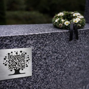QR-Code für Grabsteine - Motiv Baum ERÖFFNUNGSANGEBOT