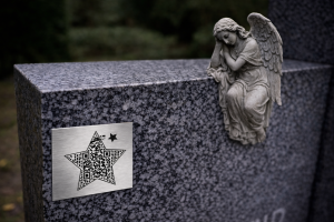 QR-Code für Grabsteine - Motiv Stern ERÖFFNUNGSANGEBOT