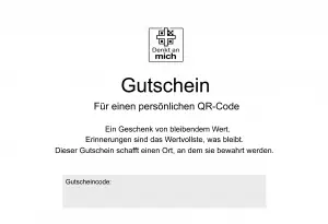 QR-Code für Grabsteine - Gutschein für einen persönlichen QR-Code mit Lasergravur Größe 60x60x2 mm ERÖFFNUNGSANGEBOT