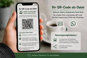 QR-Code                 Paket Basis: Motiv Basis als Datei inkl. Online-Gedenkseite ANGEBOT