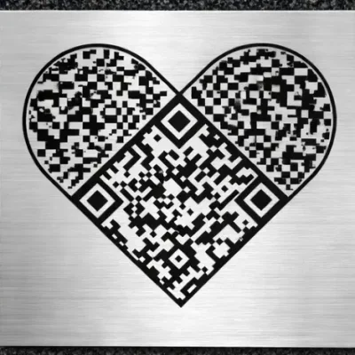 QR-Code für Grabsteine Symbol Herz