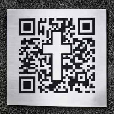 QR-Code für Grabsteine Symbol Kreuz